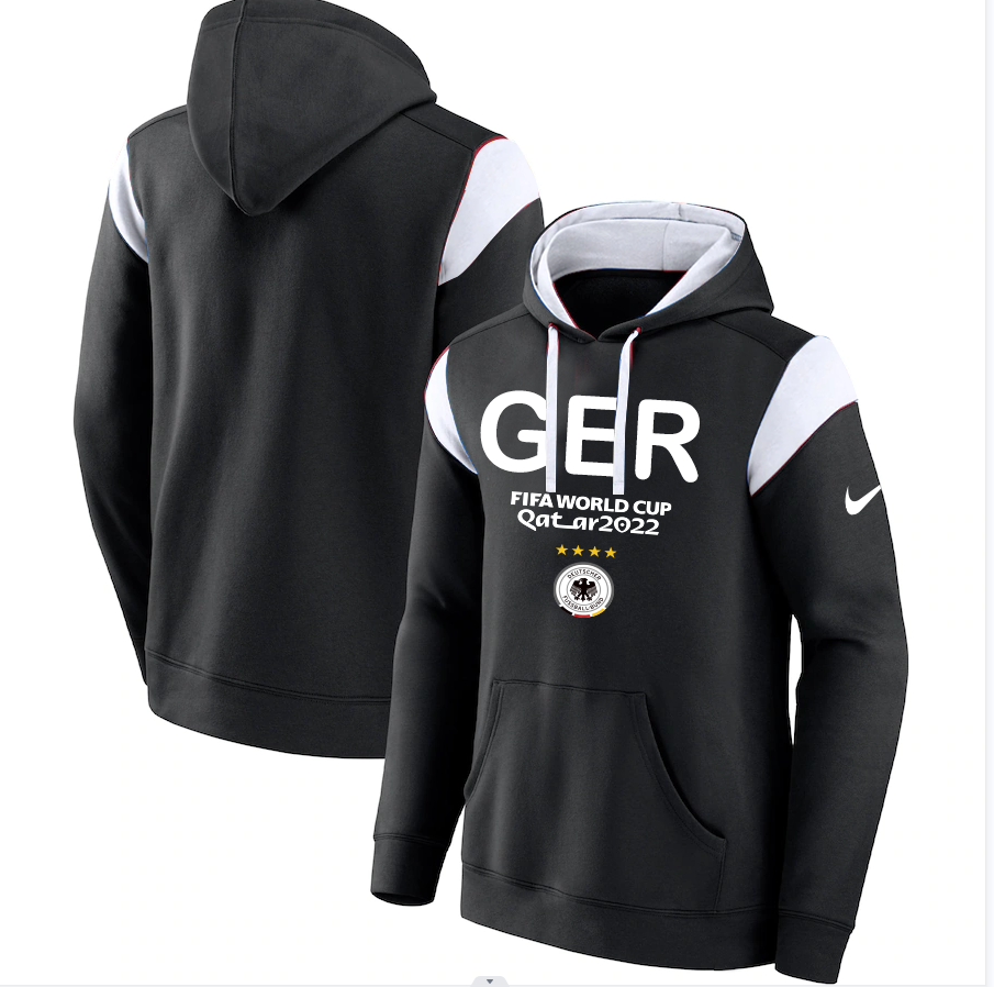 Men's Germany Black 2022 FIFA World Cup Soccer Hoodie Men's Germany Black 2022 FIFA World Cup Soccer Hoodie